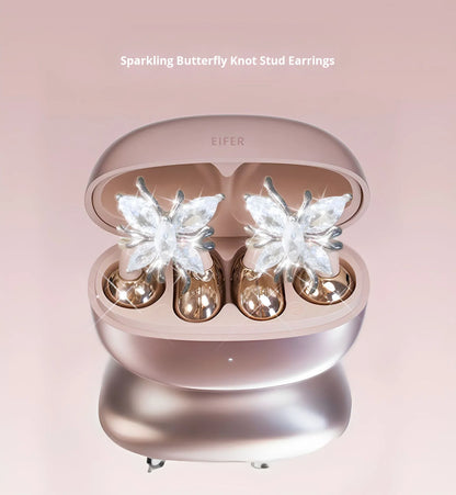 Luxury Butterfly Earring Bluetooth Earphones Clip-On Wireless Sports Headphones High Appearance Long Battery Life Headset